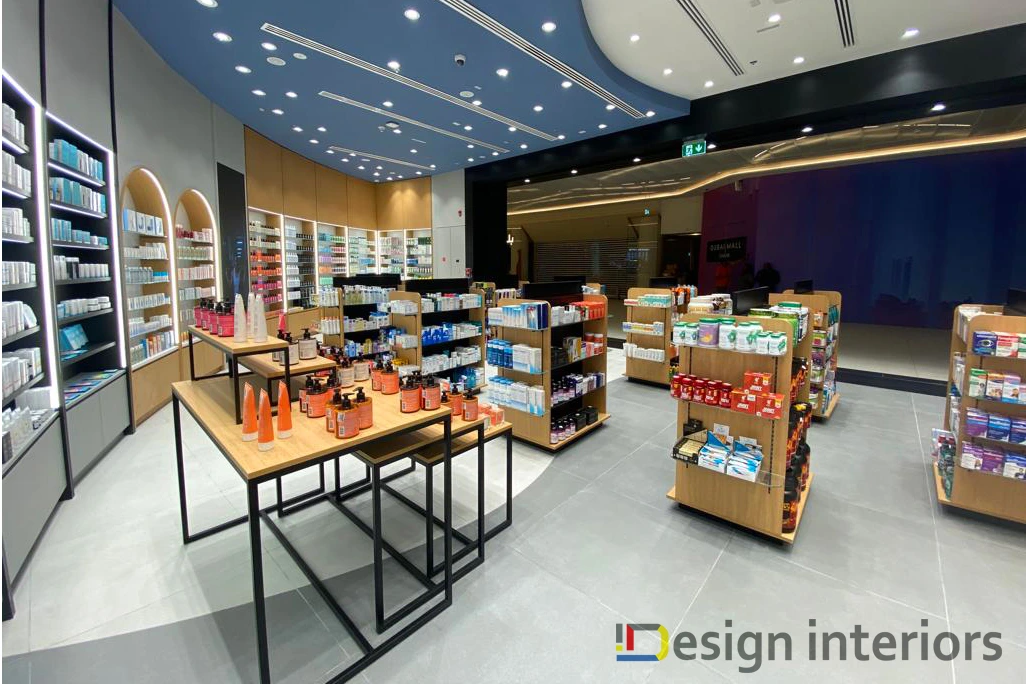 Custom pharmacy furniture installation by IDESIGN Interiors LLC